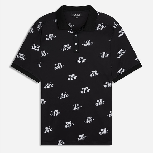 Bad Birdie Men's Black Polo Shirt - Picture 1 of 1